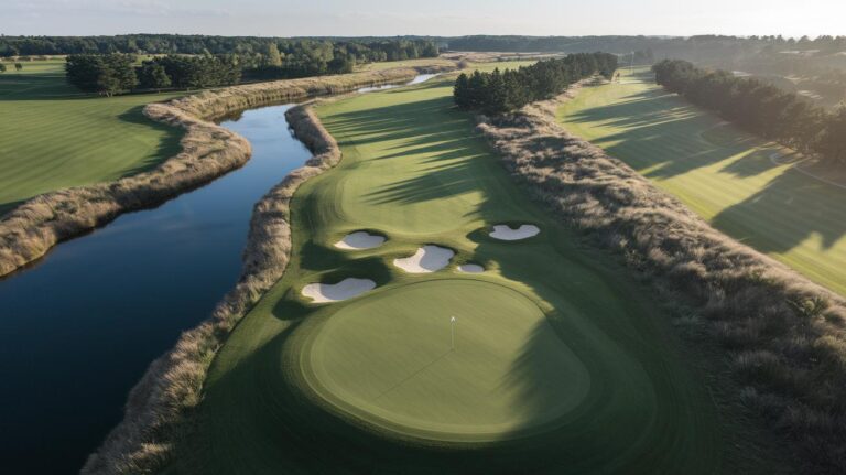Golf Course Aerial View: Captivating Scenic Splendor